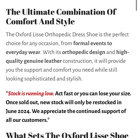 NWOB GATSBY Men’s Oxford Lisse No-Stripe Orthopedic Dress Shoes - Picture 5 of 7